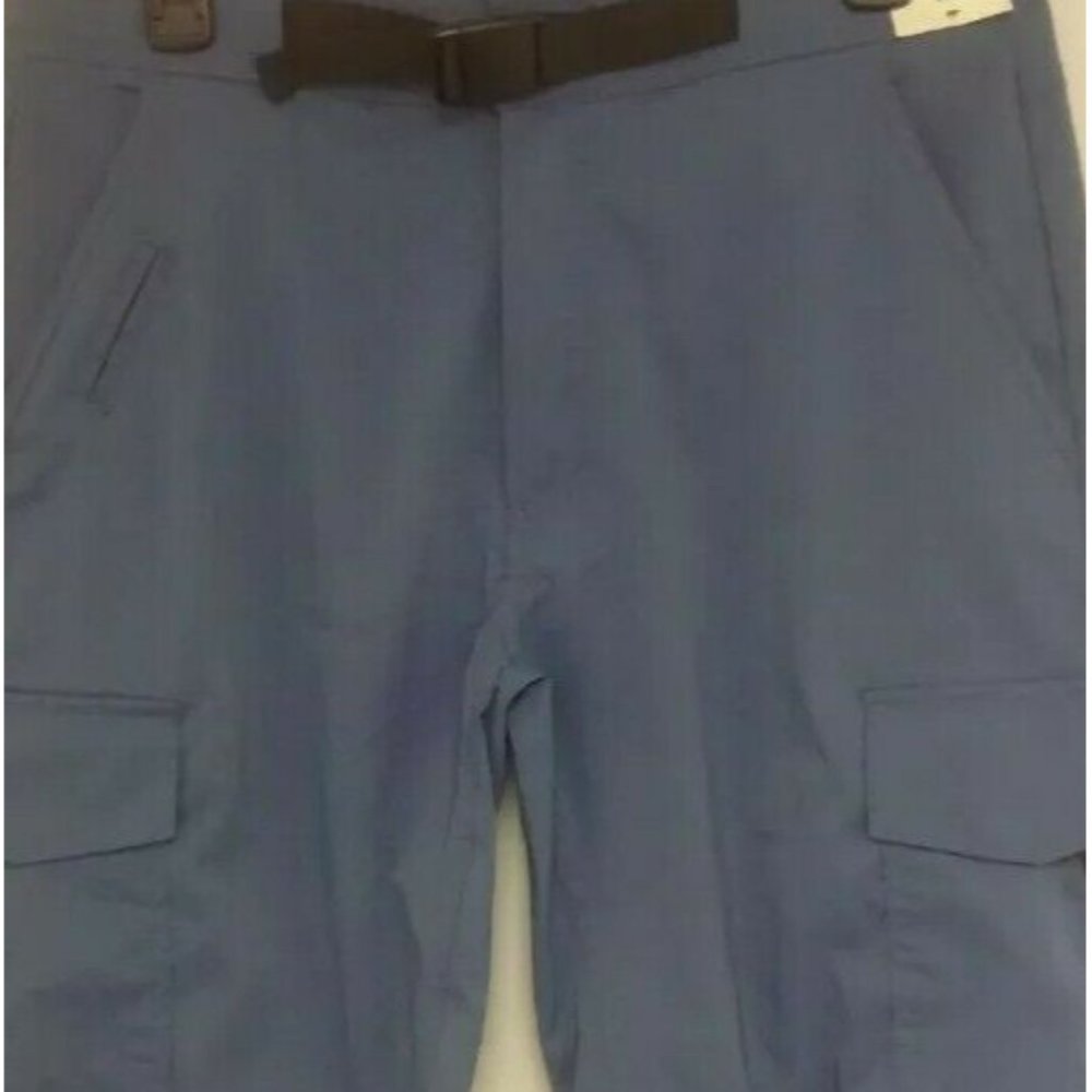 Men's Size 40 Outdoor Life Cargo Belted Shorts NWT Blue Polyester
